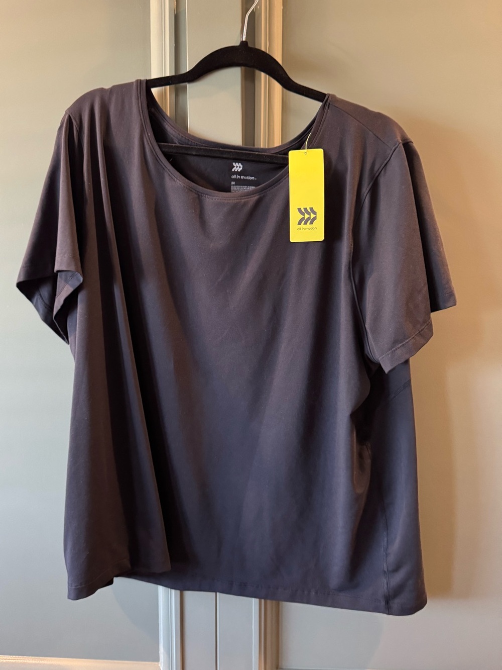 all in motion Black Crewneck Active Tee